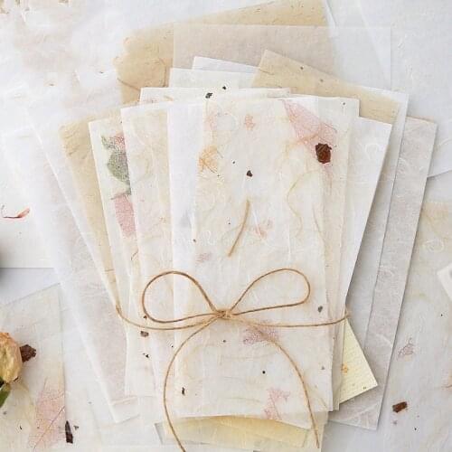 30Sheets Vintage Handmade Material Onion Paper Kraft paper DIY Scrapbook stamp base collage mixed special paper