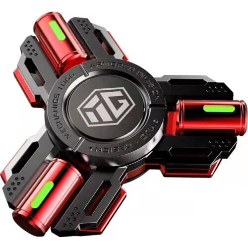 High Quality R188 Bearing Luminous Hand Spinners Red Sivery Alloy Metal Fidget Gyro Spinners Senior Toys for Kids Adults Gifts