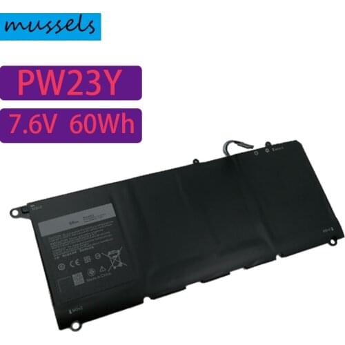 Mussels PW23Y Replacement New Laptop Battery for DELL XPS 13 9360 Series RNP72 TP1GT PW23Y 7.6V 60WH