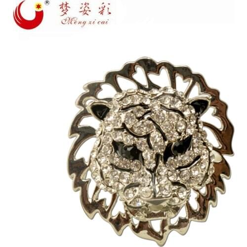 Women Jewelery Costume Silver Plated Crystal Tiger Brooches Scarf Lapel Pins Badge Collar Brosh boutonniere Animal Brooch 2016