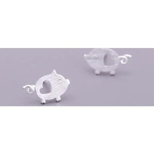 Fashion Elegant Hollow Heart Pig Stud Earrings for Women Party Jewelry brincos boucle d'oreille femme eh908