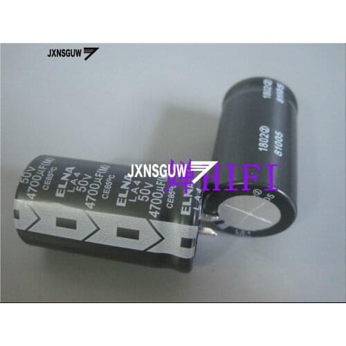 10PCS ELNA LA4 50V4700UF 22X40MM black Aluminum electrolytic capacitors 4700uF/50V 85 degrees 4700UF 50V