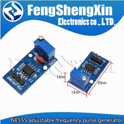 10pcs NE555 adjustable frequency pulse generator module