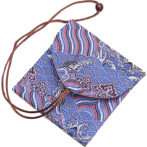 10PCS Hand-Embroidered Brocade Bag Gadgets Jewelry Storage Cloth Bag Cotton And Linen Beam Port Bag Incense Box Storage Bag