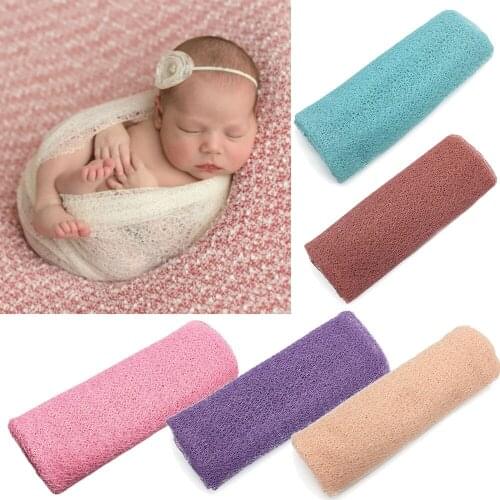 50*160cm Newborn Baby Girl Boy Hollow Wraps Blanket Posing Swaddle Cover Photography Prop baby soft Stretch Wraps for Newborm