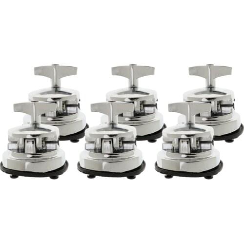 6pcs Durable Zinc Alloy Opened Drum Base Support Holder Percussion Accessory