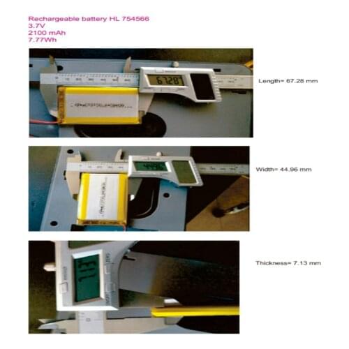 3.7v 2100mah 754565 754566 Lithium Polymer Li-po Rechargeable Battery For Pad Diy E-book Gps Dvd Power Bank Tablet Pc