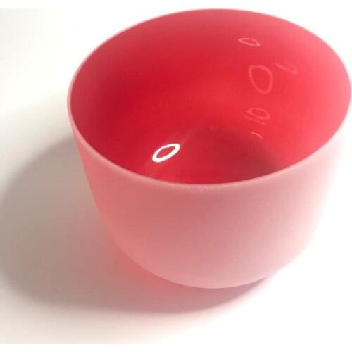 10"colored chakra frosted quartz crystal singing bowl cdefgab tuned note for healing