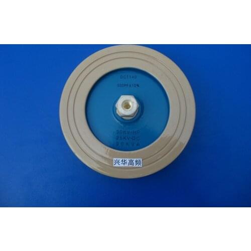 DCT140 500PF 30KVHF 25KVDC 90KVA High-frequency machine high-voltage high-power ceramic ceramic capacitor