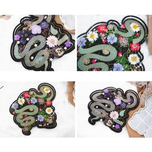 DIY Skull Head Shape Tray Mold for Resin Skull Hand Snake Head Silicone Tray Mold Resin Serving Board Molds Craft Tools