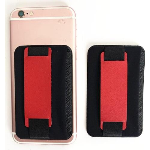 Pocket Universal Wallet Leather Practical Tablet Belt Anti Slip Card Holder Sling Grip Phone Stand Elastic Finger Safety