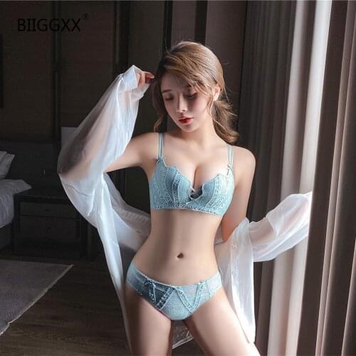 BIIGGXX HOT New Hot Girl Underwear Collection of The Undergarment Without Underwire Back Bra Set Sexy Bra