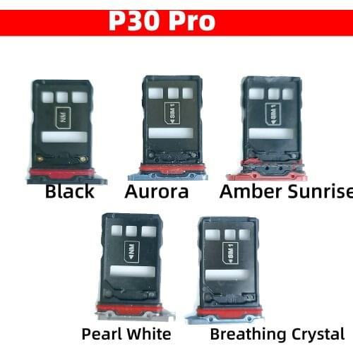 Sim Tray For Huawei P30 Pro Sim SD Card Holder Sim SD Card Slot Holder Tray Replacement Parts