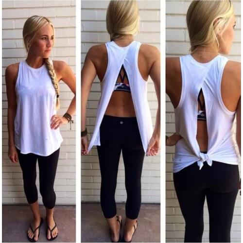 2019 Tank Top Irregular Summer Tops Sexy Women Back Split T-Shirts Sleeveless Tank O Neck Camisole White Femme Tops Clubwear