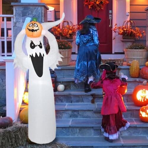 1.8m Inflatable Ghost Holding Pumpkin Model For Halloween Party Decoration Garden Decoration Props Indoor Yard Decoration