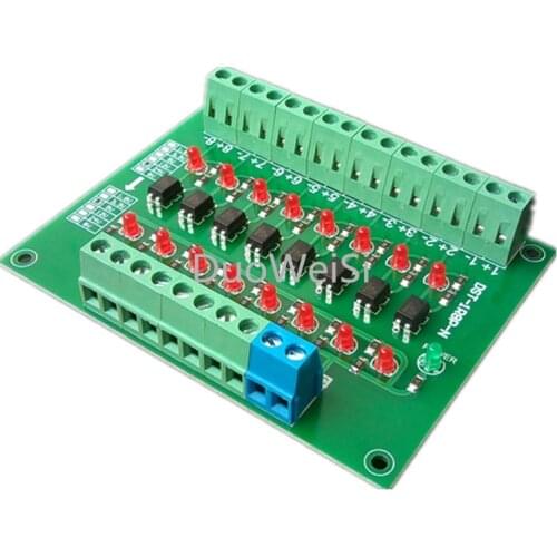 NPN 8 channel photoelectric isolation module PLC signal level voltage conversion board NPN output