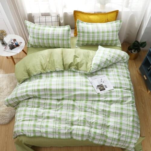 Green plaid Duvet Cover 220x240 Pillowcase 3Pcs,Bedding Set,135x200 Quilt Cover,Blanket Cover, Bed Sheet, Double Queen King Size
