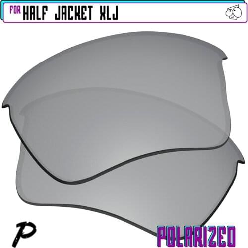 EZReplace Polarized Replacement Lenses for - Oakley Half Jacket XLJ Sunglasses - Silver P