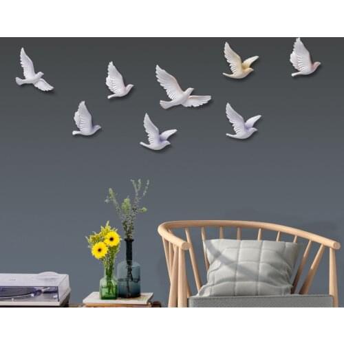 Bird wall hanging creative living room wall three-dimensional ornament TV background wall hanging wall decoration