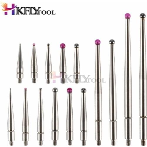 M1.4 M1.8 M2 Thread 2mm Head OD 15mm 18mm 36.5mm Length Ruby Head Pin Gauge Micrometer Tip Lever Dial Test Indicator Probe
