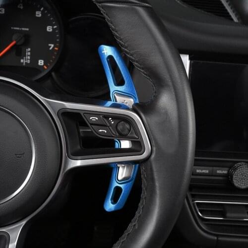 Aluminum alloy steering wheel decorative paddle shifters For Porsche Palamela Macan 718 Cayenne 911 car accessories