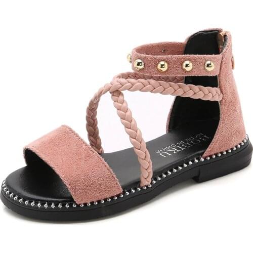 Kid Shoes Flat Summer Girls Sandals Big Kids Little Girl Princess Shoes For Children Beach Sandals 3 4 5 6 7 8 9 10 11 12 Year