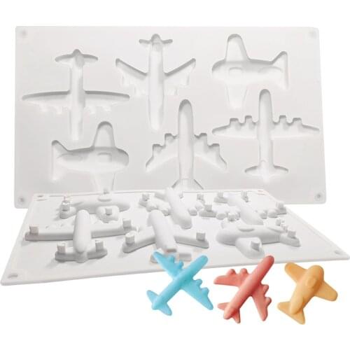 DIY Epoxy Resin Airplane Modeling Silicone Mold Chocolate Mold Pudding Mousse Cake Baking Decoration Airplane Silicone Mold