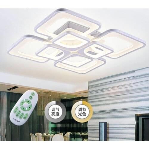 LED rectangular living room modern lamp stepless dimming led bedroom lamp study lighting lamps