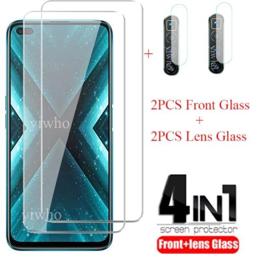 4 In 1 Tempered Glass on For OPPO Realme X3 Super Zoom 6pro 5pro 6i Safety 6 5 Pro X 3 SuperZoom X50 Screen Lens Protectors Film