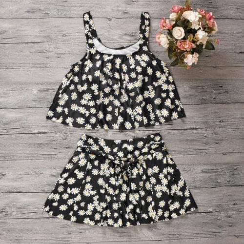 2020 Women Black Printed Two-Piece Tankini Bikini Set Swimwear Bathing Suit Sexy Swimsuit Biquini Female maillot de bain femme