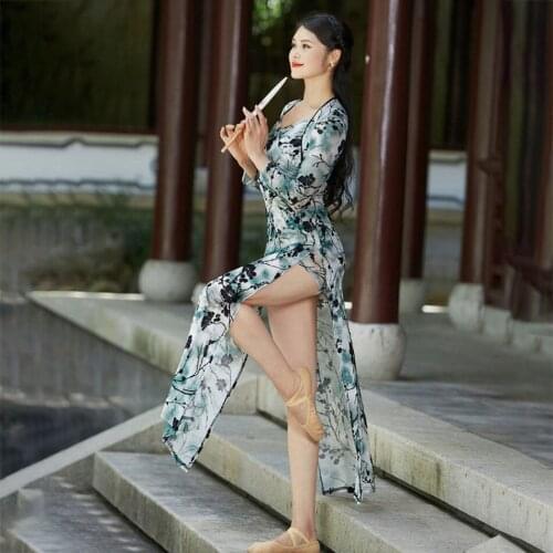 2021 New 3095 High Grade Floral Sexy Female Belly Dance Dress Suit Long Sleeve Women Classical Dancing Belly Dance Costume Set