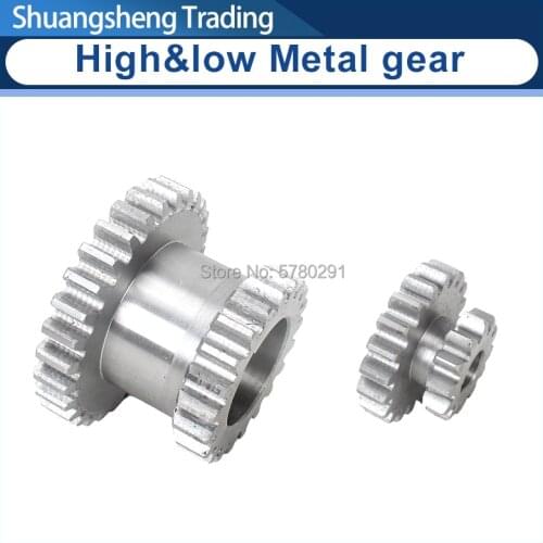 2pcs High&low Metal Transmission gear T29xT21&T20xT12 SIEG C2&C3 JET BD-6 Metal Lathe Main shaft duplicate double gear