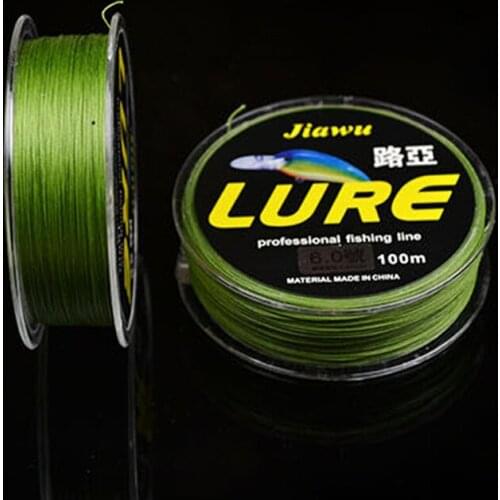 100m/Spool 8 Strand 100% PE Fishing Line Army Green Color Multifilament 8 Braided Line High Strength Big Power