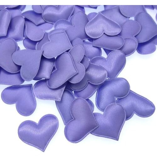 100pcs Silk heart petals throwing artificial sponge dried flowers applique for party table wedding bed decoration 3.2cm