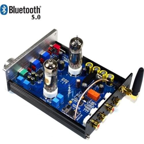 6J5 tube tone preamp Bluetooth 4.2 Bluetooth 5.0 APTX machine Tube Amplifier Buffer 6J1 HIFI DAC Audio Pre amplifier DC12V/1A