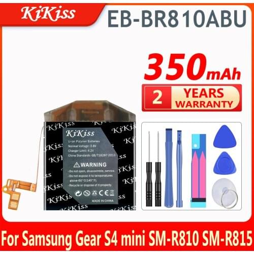 EB-BR810ABU Battery For Samsung Gear S4 mini GearS4 SM-R810 SM-R815 42mm Smart-Watch Battery High Capacity 350mAh