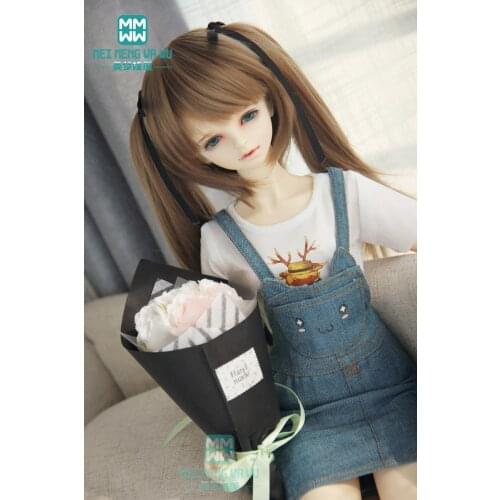 BJD accessories for 58cm-63cm 1/3 BJD doll clothes fashion T-shirt, striped strap dress