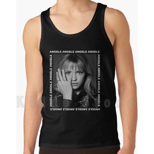 Angela Tank Tops Vest 100% Cotton Zola Jul Ninho Gambi Rk Eva Queen Aya Nakamura Angel Gims Dadju Vald Pnl Niska Maes