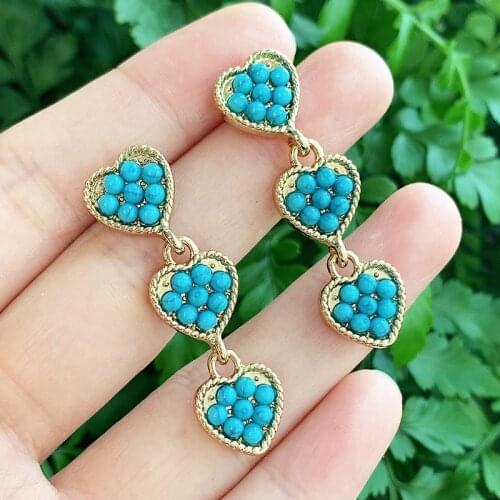 KOMi Long Heart Dangle Earrings for Women Korean Imitation Pearl Beaded Drop Earrings Party Jewelry Brincos K4229