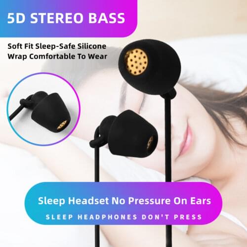 HiFi Fashion Wire-controlled Earphones In-ear Sleep With Mic headset Music Bass Mobile Phone Computer Universal With Mic For Al
