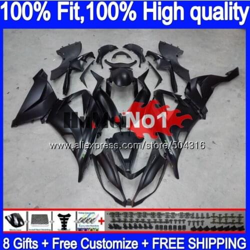 Injection For KAWASAKI ZX 636 ZX636 ZX6R 13 14 15 16 17 80MC.8 ZX 6R ZX-636 ZX-6R 2013 2014 2015 2016 2017 Fairing Flat black