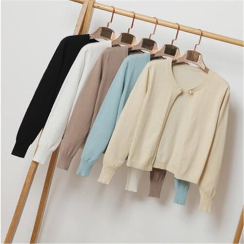 2020 Spring Autumn New Long Sleeve Womens Sweater Hollow Knitted Cardigan Women Cardigan Female Single Button Pull Coat ZY4826