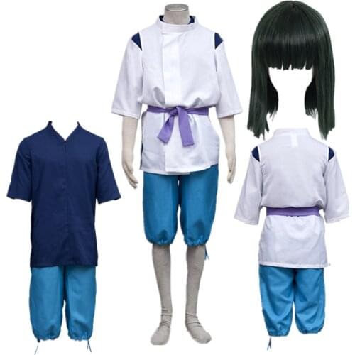 Anime cosplay Spirited Away Haku cosplay costume Kimono shop halloween costumes