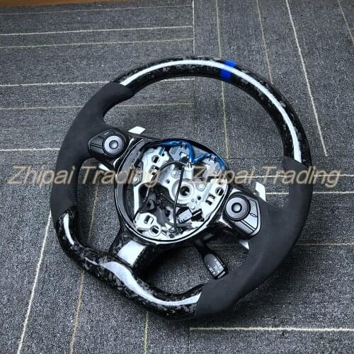 Forged Carbon fiber steering wheel Alcantarar with trim Cover For To-yota 86 2013-2018 For Subaru BRZ steering wheel replacement