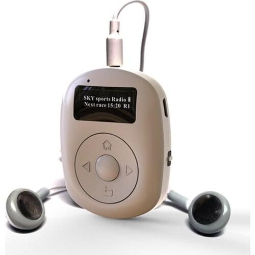 Mini DAB/DAB+/FM Radio with Bluetooth Portable Ddigital White Noise Radio Outdoor Exercise Hiking Sports Use