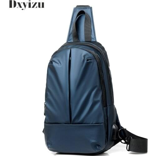 Fashion Men Messenger Bag Leisure Men USB Charging Design Man Chest Bag Pack Anti Theft Shoulder Crossbody Handbags For Teenage