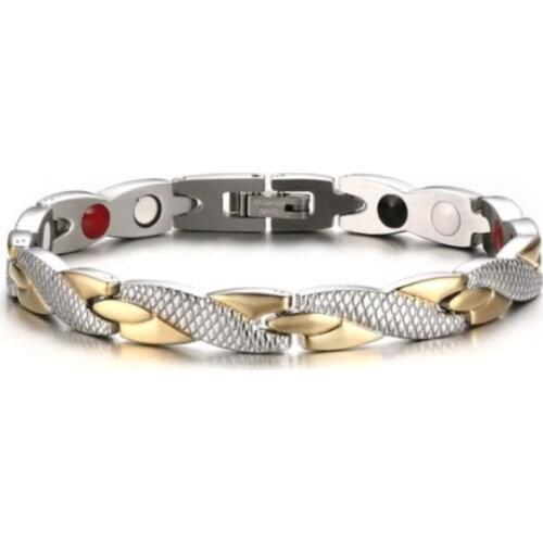 Fashion Charm Sexy Healthy Energy Magnetic Gold Bracelet for Men Jewelry