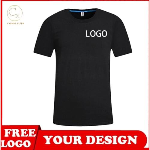 Men t-shirts tees summer new cotton multicolor round neck tops overalls cultural shirt high-end custom logo printing brand text