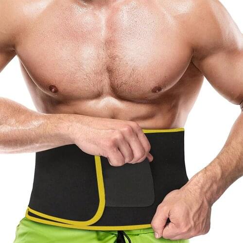 Men Adjustable Neoprene Tummy Control Abdomen Fat Burning Shaperwear Waist Sweat Corset Weight Loss Slimming 5mm Thickness