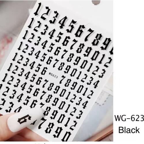 '2021 NEW RELEASE NAIL STICKER DECAL 1Pcs Best Nail Stickers and Wraps of 2021 for Easy DIY Number , Word & Number Nail Decals